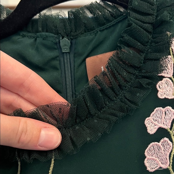 JessaKae Dark Green Multicolor Floral Formal Dress - Picture 4 of 6